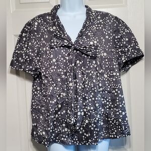 Elle Size XL Cotton Polka Dot Women's Top Pre-owned